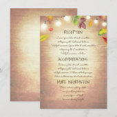 Carte D'accompagnement Informations sur le Mariage des voyants de chaîne  (Devant / Derrière)