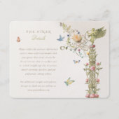 Carte D'accompagnement Informations sur le mariage du jardin Illustration (Devant)