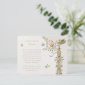 Carte D'accompagnement Informations sur le mariage du jardin Illustration (Debout devant)