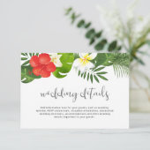 Carte D'accompagnement Informations sur le Mariage floral tropical ID475 (Debout devant)