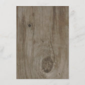 Carte D'accompagnement Informations sur le Mariage rustique en bois (Dos)