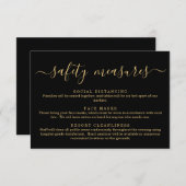 Carte D'accompagnement Informations sur le masque de sécurité Covid 19 et (Devant / Derrière)