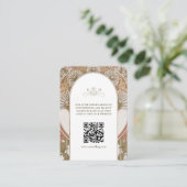 Carte D'accompagnement Informations sur le site Web de mariage avec code (Debout devant)