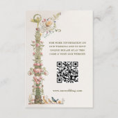 Carte D'accompagnement Informations sur le site web de mariage avec code  (Devant)