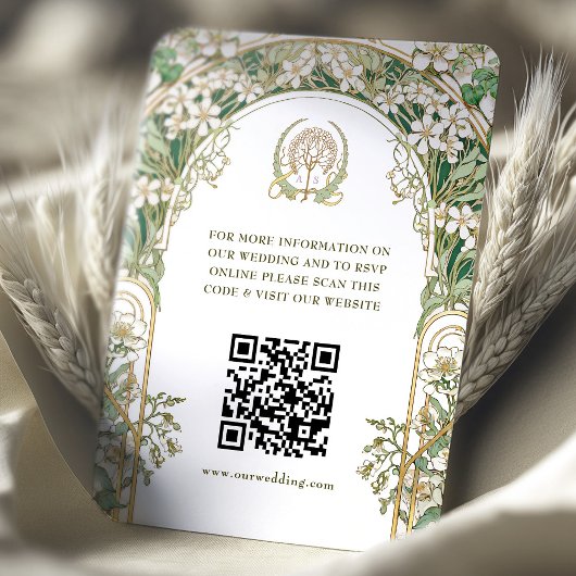Carte D'accompagnement Informations sur le site Web de mariage avec code