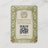 Carte D'accompagnement Informations sur le site Web de mariage avec code (Devant)