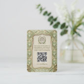 Carte D'accompagnement Informations sur le site Web de mariage avec code (Debout devant)