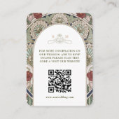 Carte D'accompagnement Informations sur le site Web de mariage Code QR Ar (Devant)