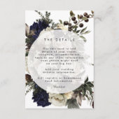 Carte D'accompagnement informations sur les détails de mariage avec des f (Devant)