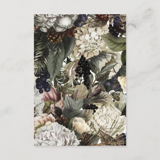 Carte D'accompagnement informations sur les détails de mariage avec des f (Dos)