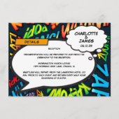 Carte D'accompagnement Informations sur les détails de mariage de bande d (Devant)