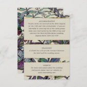 Carte D'accompagnement Informations sur les invités du mariage botanique  (Devant / Derrière)