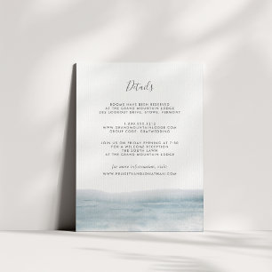 Carte D'accompagnement Informations sur les invités Mariages à marée bass