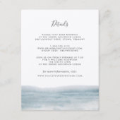 Carte D'accompagnement Informations sur les invités Mariages à marée bass (Devant)