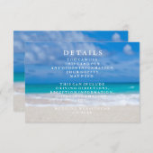 Carte D'accompagnement Informations sur les mariages de la mer bleue et d (Devant / Derrière)