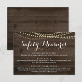 Carte D'accompagnement Informations sur les masques de sécurité Covid 19  (Devant / Derrière)