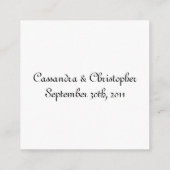 Carte D'accompagnement Informations sur les réservations des invités de m (Dos)