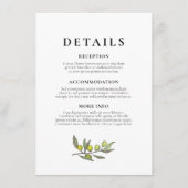 Carte D'accompagnement Informations sur l'invité de la branche Olive mode (Devant)