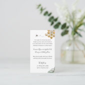 Carte D'accompagnement Infos baby shower longue distance (Debout devant)