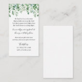 Carte D'accompagnement Infos de baby shower longue distance Eucalyptus (Devant / Derrière)