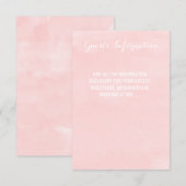 Carte D'accompagnement Infos modernes pour invités de mariage à l'aquarel (Devant / Derrière)