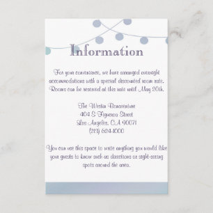 Carte D'accompagnement Infos sur le Mariage de la monnaie Lavender