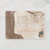 Carte D'accompagnement Initiales de l'arbre d'automne Jaune Orange Wishin (Dos)