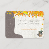 Carte D'accompagnement Initiales de l'arbre d'automne Jaune Orange Wishin (Dos)