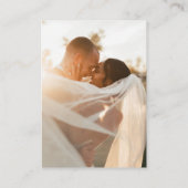 Carte D'accompagnement Initiales simples Elégante Photo QR Code Mariage R (Dos)