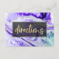 Inky Splash Purple Marbre et feuille d'or Directio