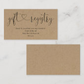 Carte D'accompagnement Inscription du Registre des cadeaux / Enceinte pou (Devant / Derrière)