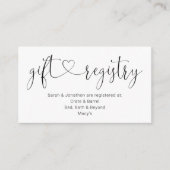 Carte D'accompagnement Inscription du Registre des cadeaux / Enceinte pou (Devant)