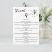 Carte D'accompagnement Inséparables rustiques de bois Mariage romantique (Debout devant)