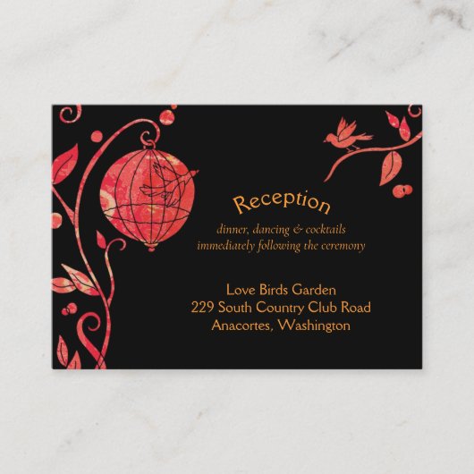 Carte D'accompagnement Inséparables Soirée Mariage Réception (Devant)