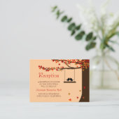 Carte D'accompagnement Inséparables tombant les coeurs Mini Réception 100 (Debout devant)