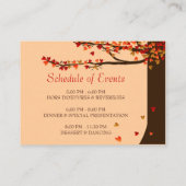 Carte D'accompagnement Inséparables tombant les coeurs Mini Réception 100 (Dos)