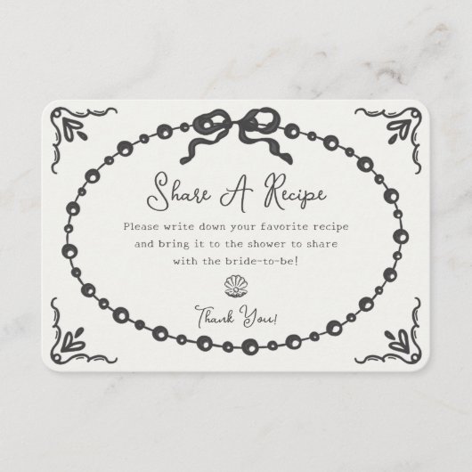 Carte D'accompagnement Insérer une recette de perle de prosecco Coquette (Devant)