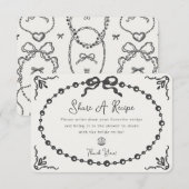 Carte D'accompagnement Insérer une recette de perle de prosecco Coquette (Devant / Derrière)