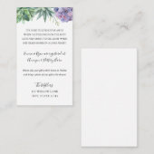 Carte D'accompagnement Insérés de baby shower longue distance Succulents (Devant / Derrière)