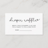 Carte D'accompagnement Insérez de tombole de baby shower de script mou (Devant)