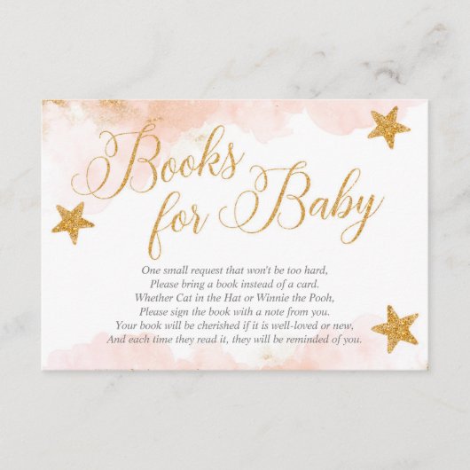 Carte D'accompagnement Insérez la demande d'un petit livre étoile Twinkle (Devant)