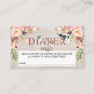 Carte D'accompagnement Insérez le billet de tombola de la ferme fleurie r