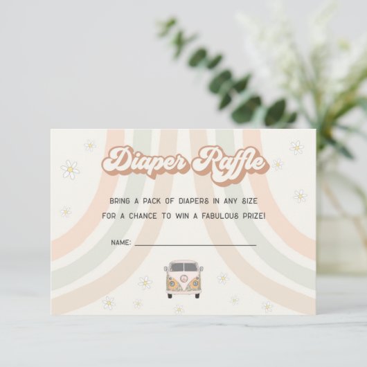 Carte D'accompagnement Insérez l'invitation à la tombola super retro les (Debout devant)