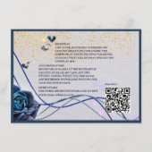 Carte D'accompagnement Insert C Navy argent or avec code QR (Devant)