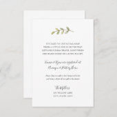 Carte D'accompagnement Insertion de baby shower longue distance (Devant / Derrière)