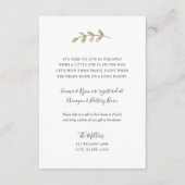 Carte D'accompagnement Insertion de baby shower longue distance (Devant)