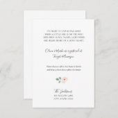 Carte D'accompagnement Insertion de baby shower longue distance (Devant / Derrière)