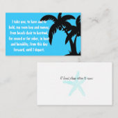 Carte D'accompagnement Insertion de clé de mariage de destination (Devant / Derrière)