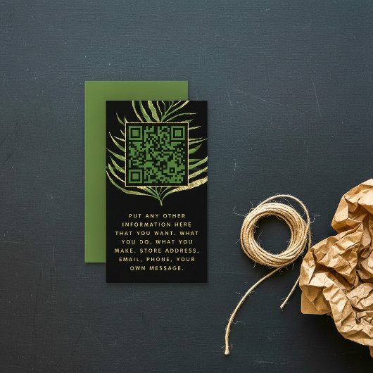 Carte D'accompagnement Insertion de code feuille et QR pour les commandes