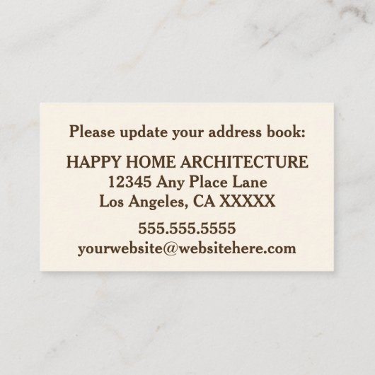 Carte D'accompagnement Insertion de déplacement Office Skyline (Dos)